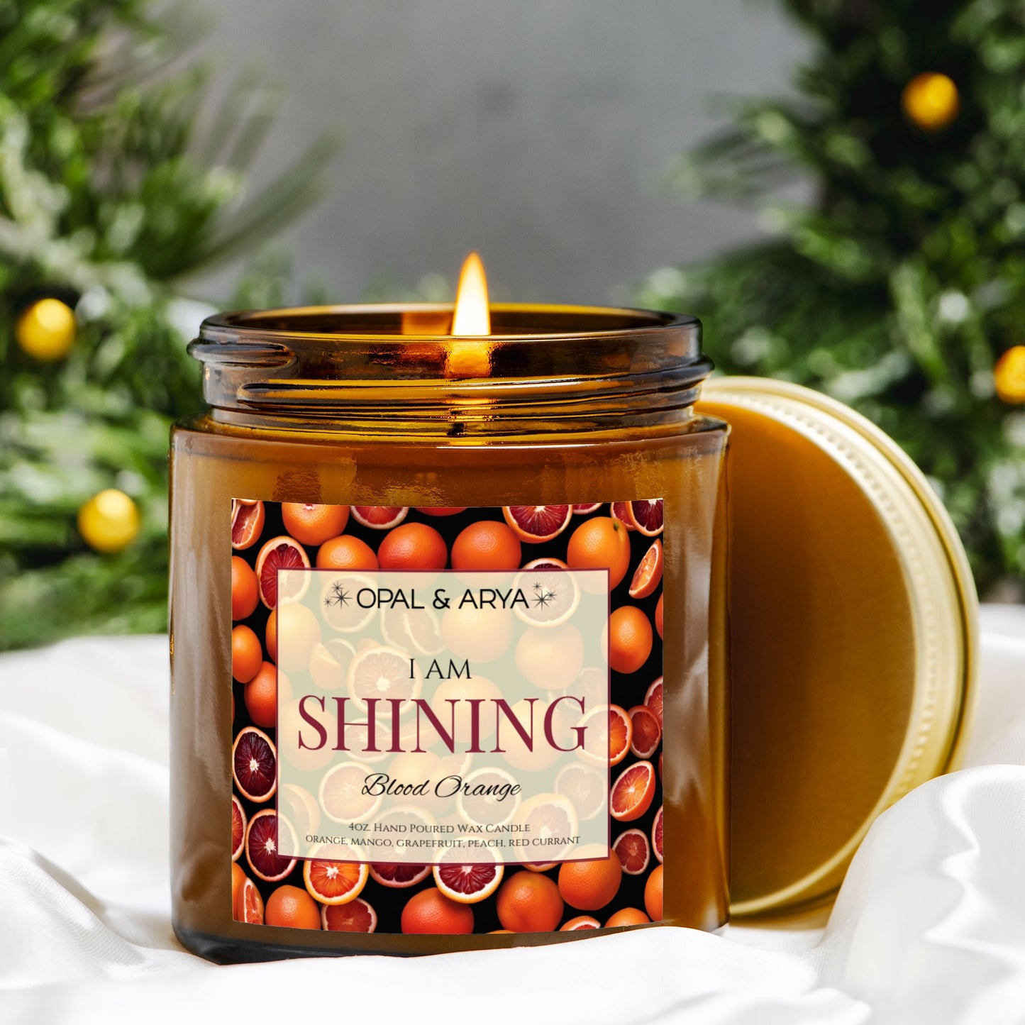 Blood Orange - Shining - 4oz Amber Jar Candle