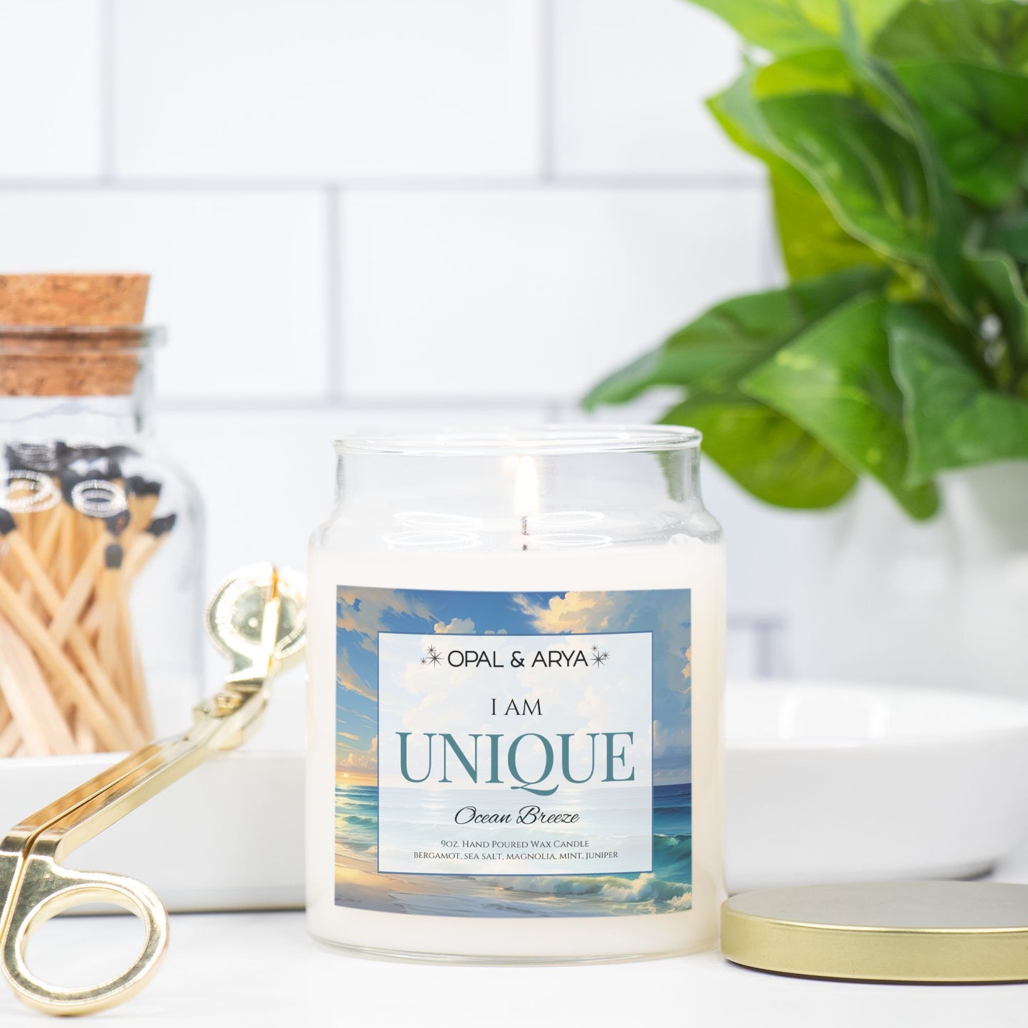 Ocean Breeze - Unique - 9oz Apothecary Jar Candle