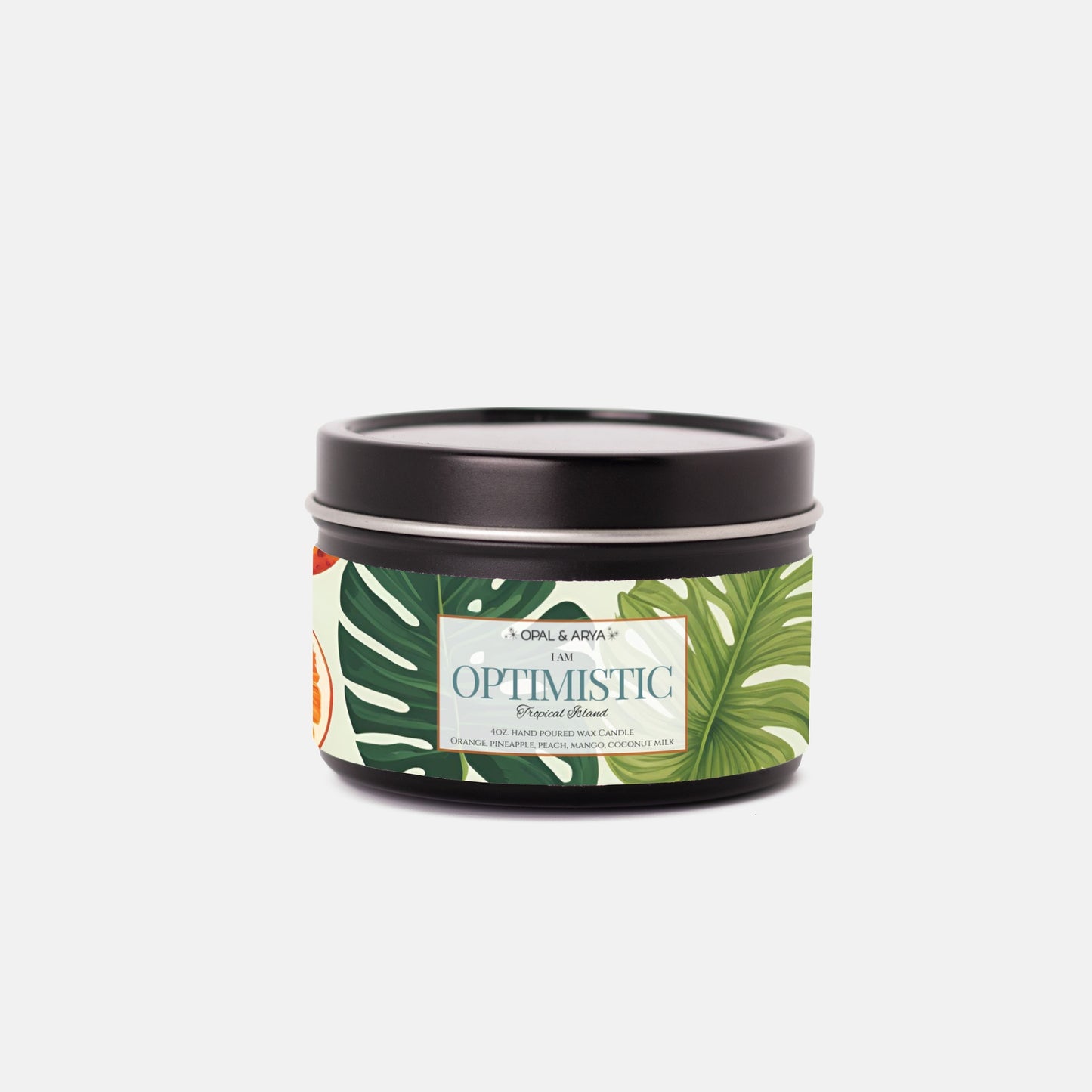 Tropical Island 4oz Tin Candle - OPTIMISTIC