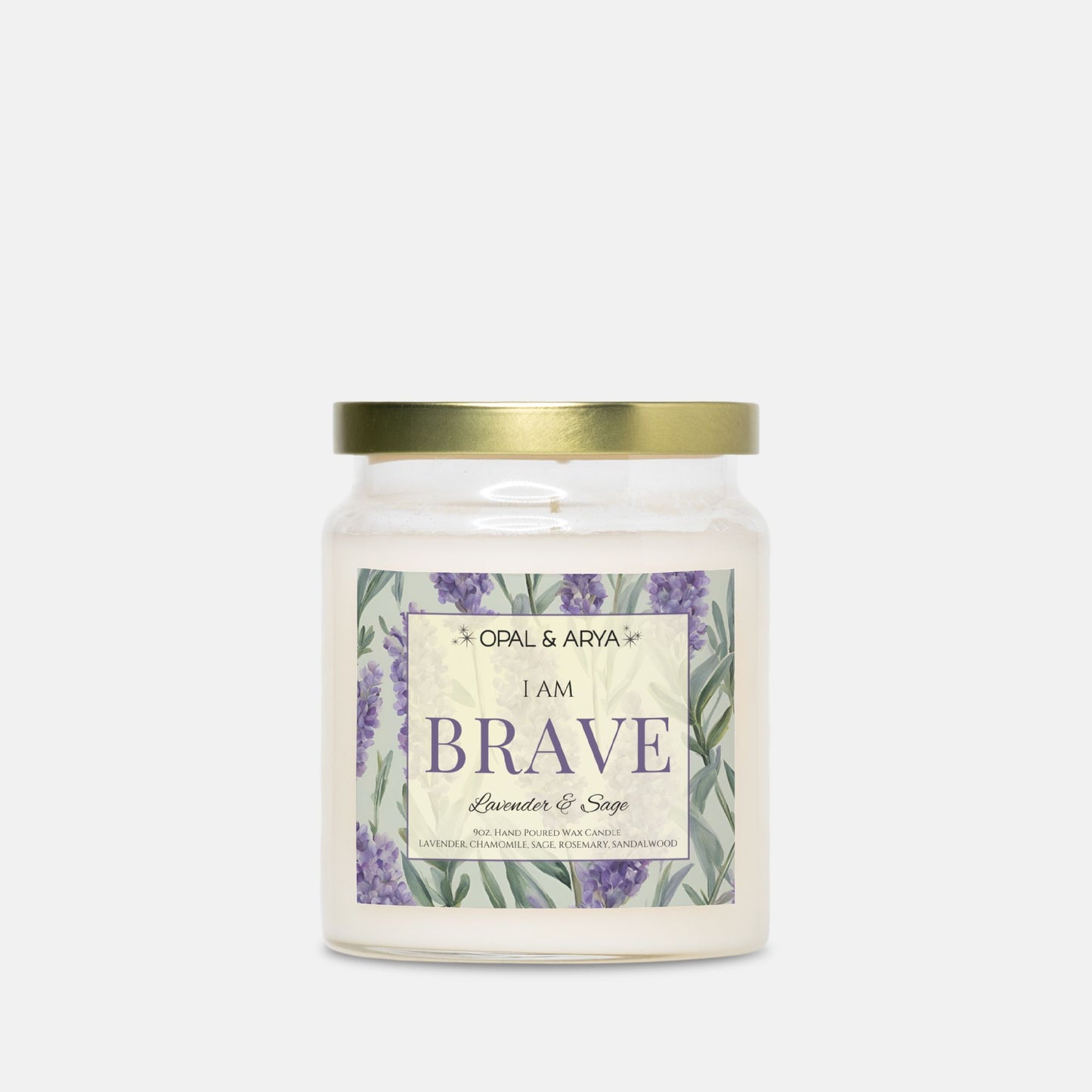 Lavender & Sage - Brave - 9oz Apothecary Jar Candle