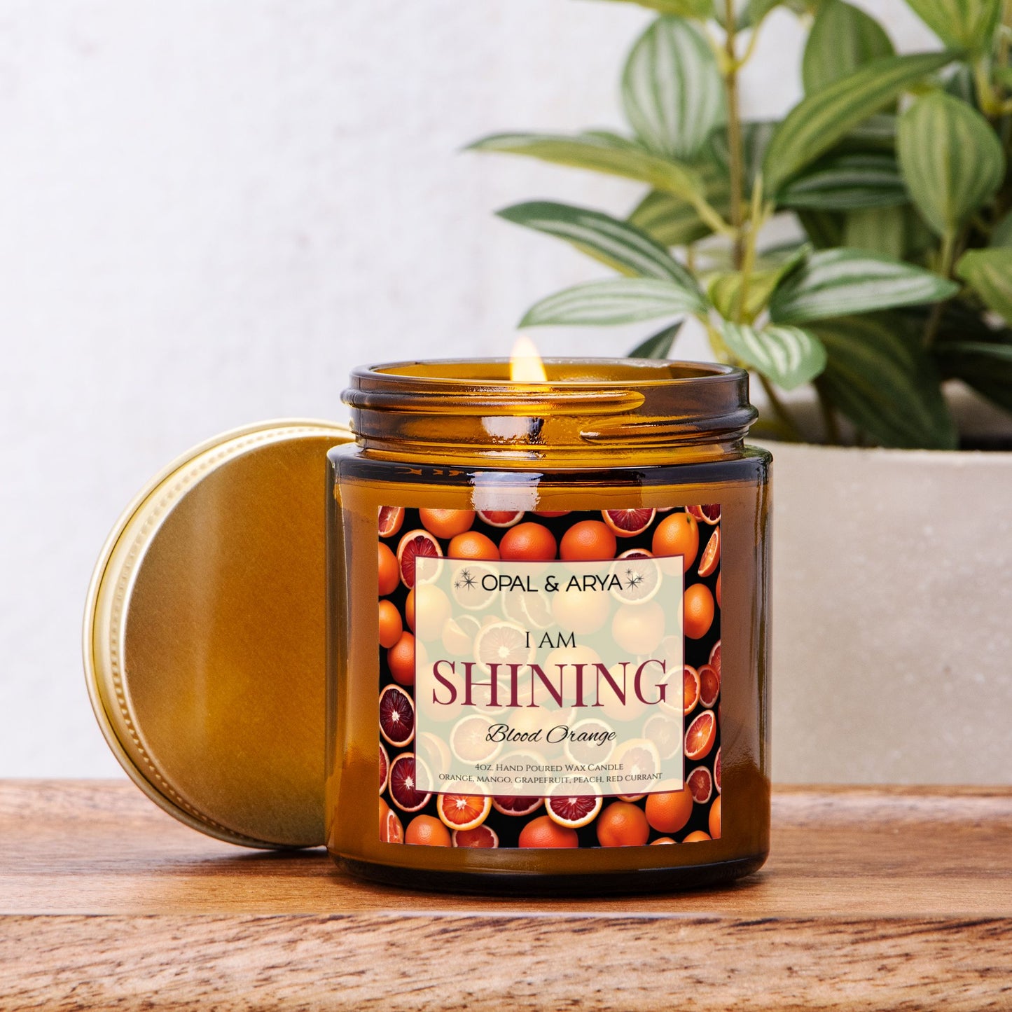Blood Orange - Shining - 4oz Amber Jar Candle