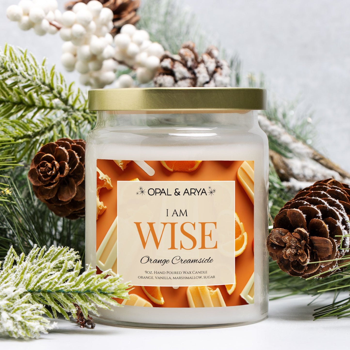 Orange Creamsicle - Wise - 9oz Apothecary Jar Candle