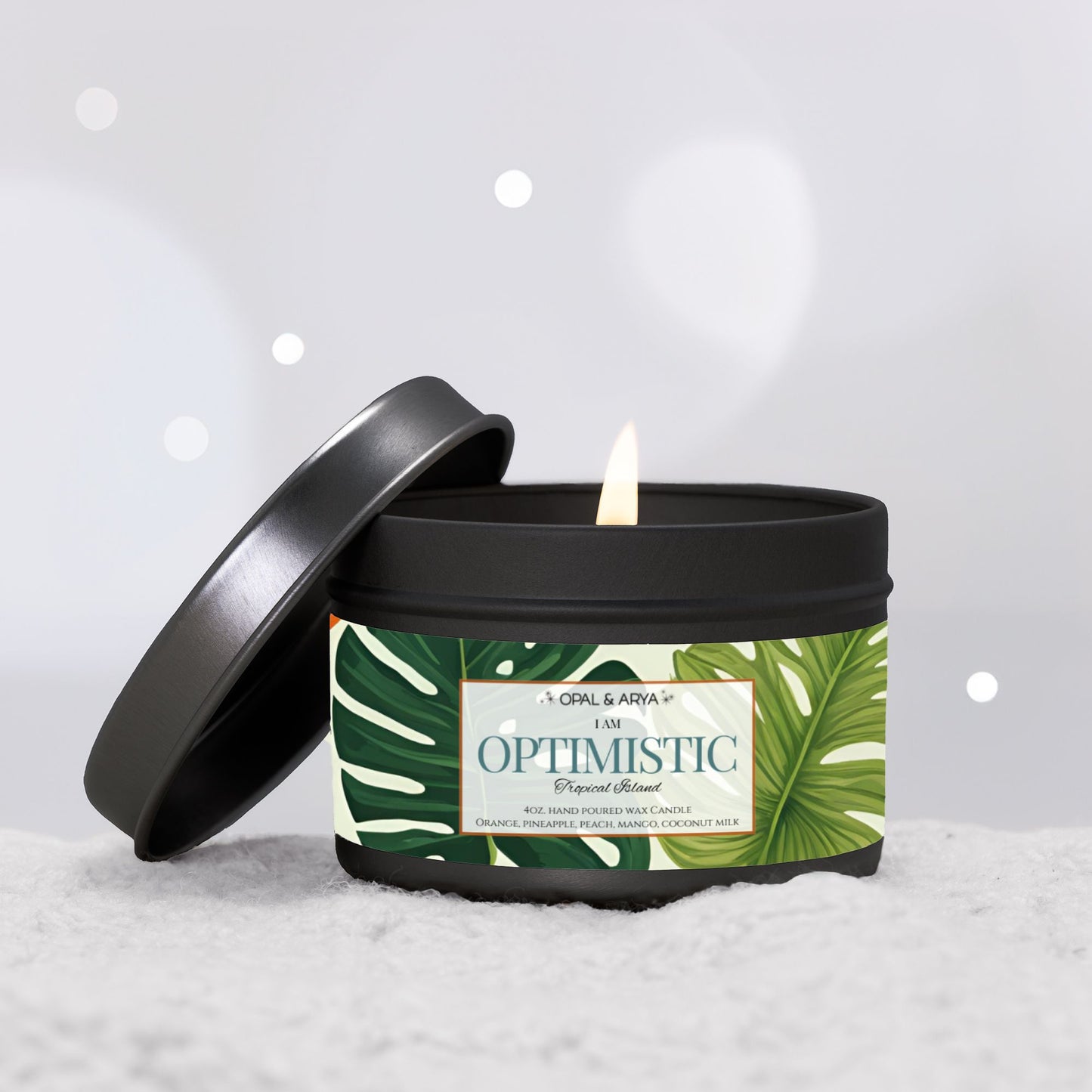 Tropical Island 4oz Tin Candle - OPTIMISTIC