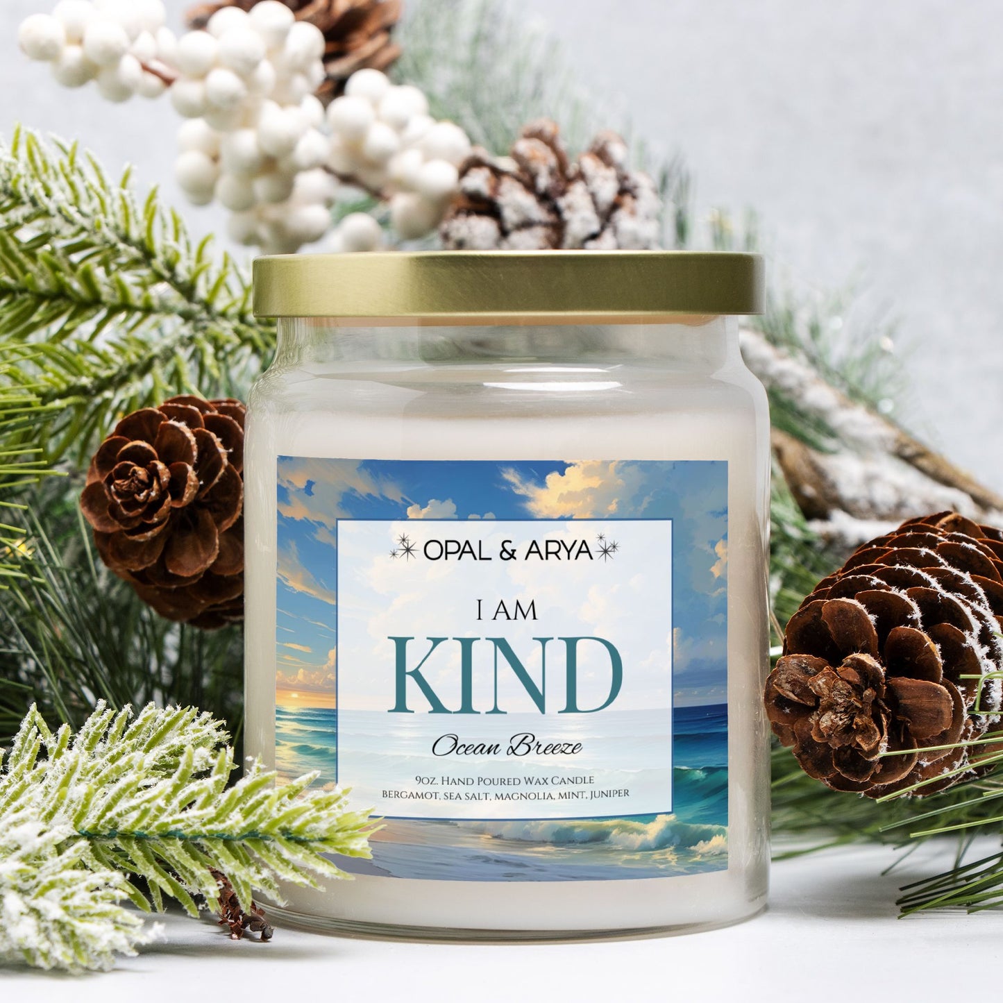 Ocean Breeze - Kind - 9oz Apothecary Jar Candle