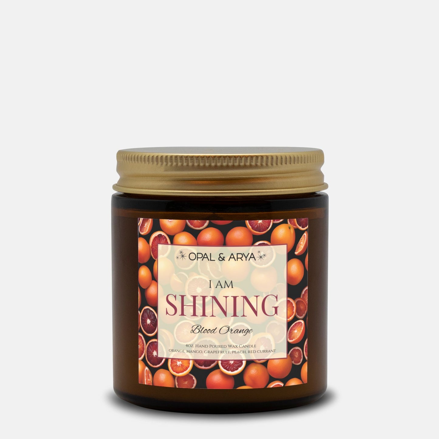 Blood Orange - Shining - 4oz Amber Jar Candle