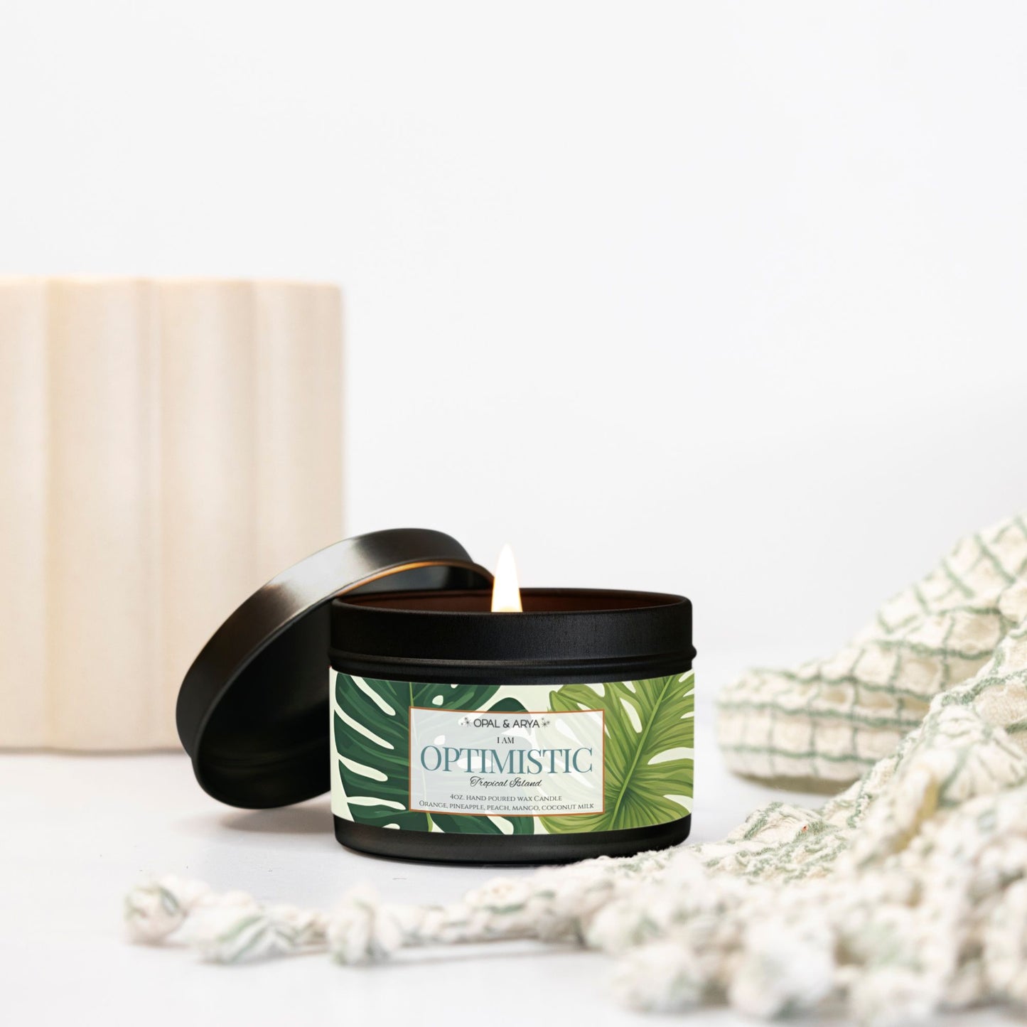 Tropical Island 4oz Tin Candle - OPTIMISTIC