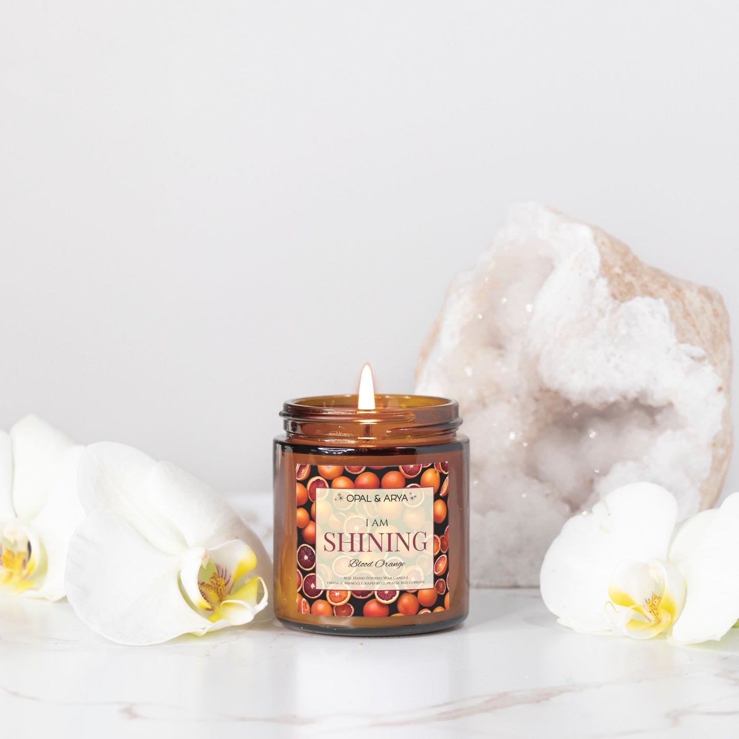 Blood Orange - Shining - 4oz Amber Jar Candle