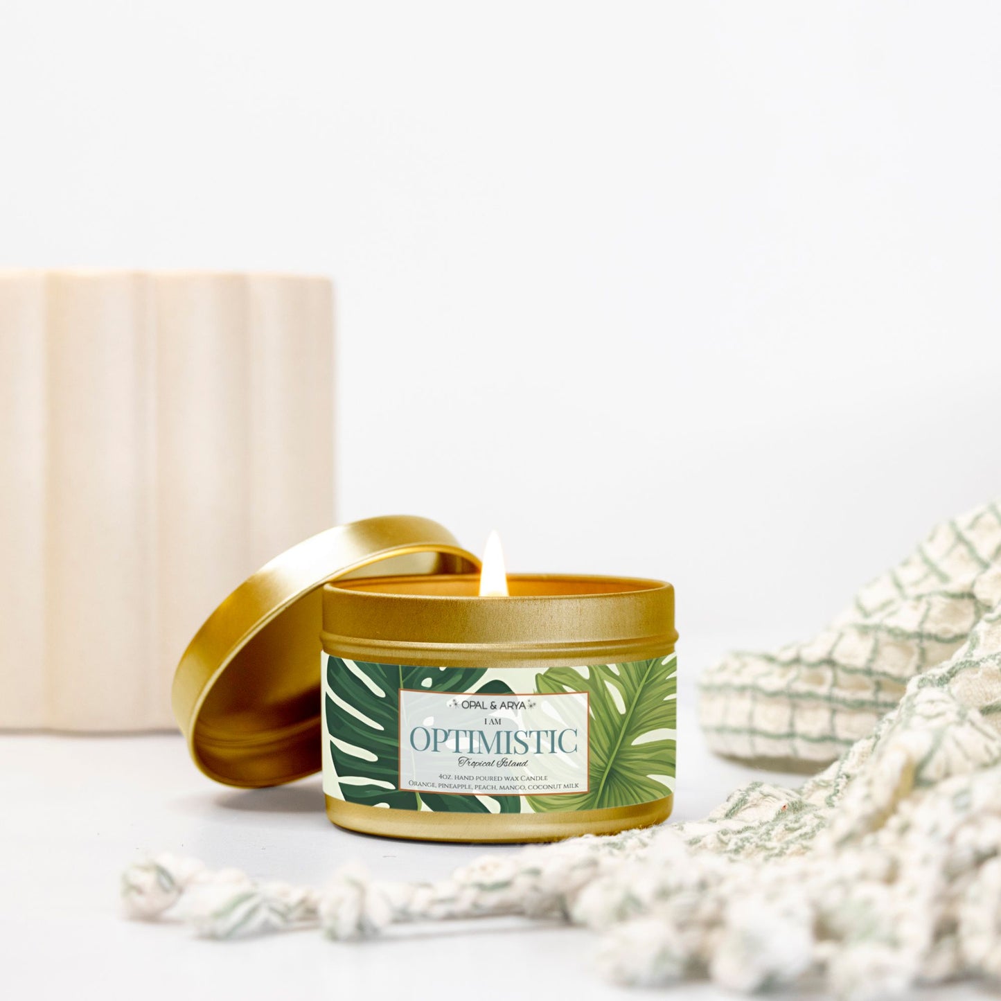Tropical Island 4oz Tin Candle - OPTIMISTIC