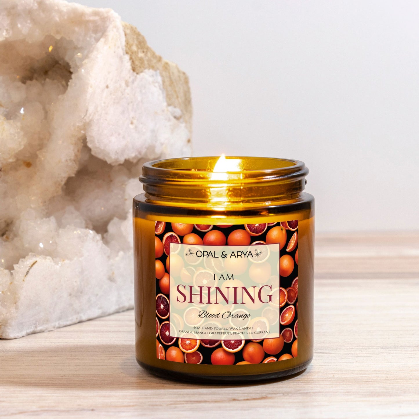 Blood Orange - Shining - 4oz Amber Jar Candle