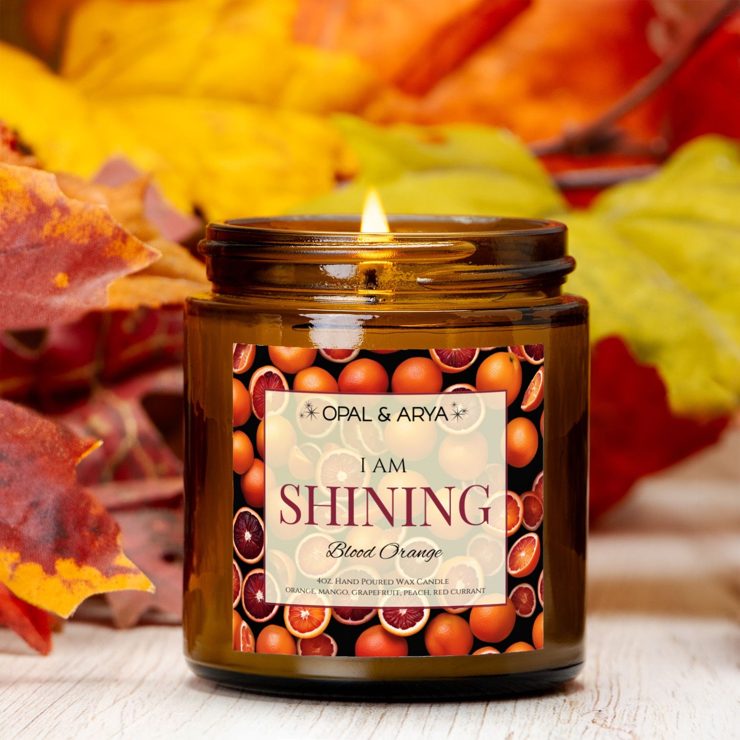 Blood Orange - Shining - 4oz Amber Jar Candle