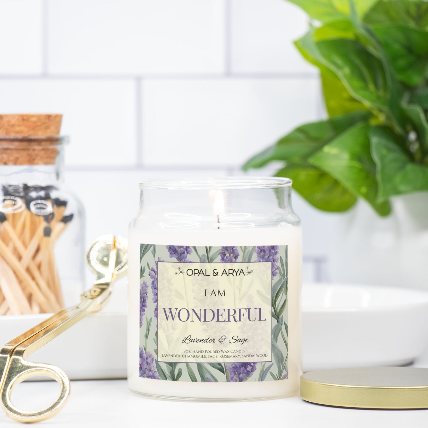 Lavender & Sage - Wonderful - 9oz Apothecary Jar Candle