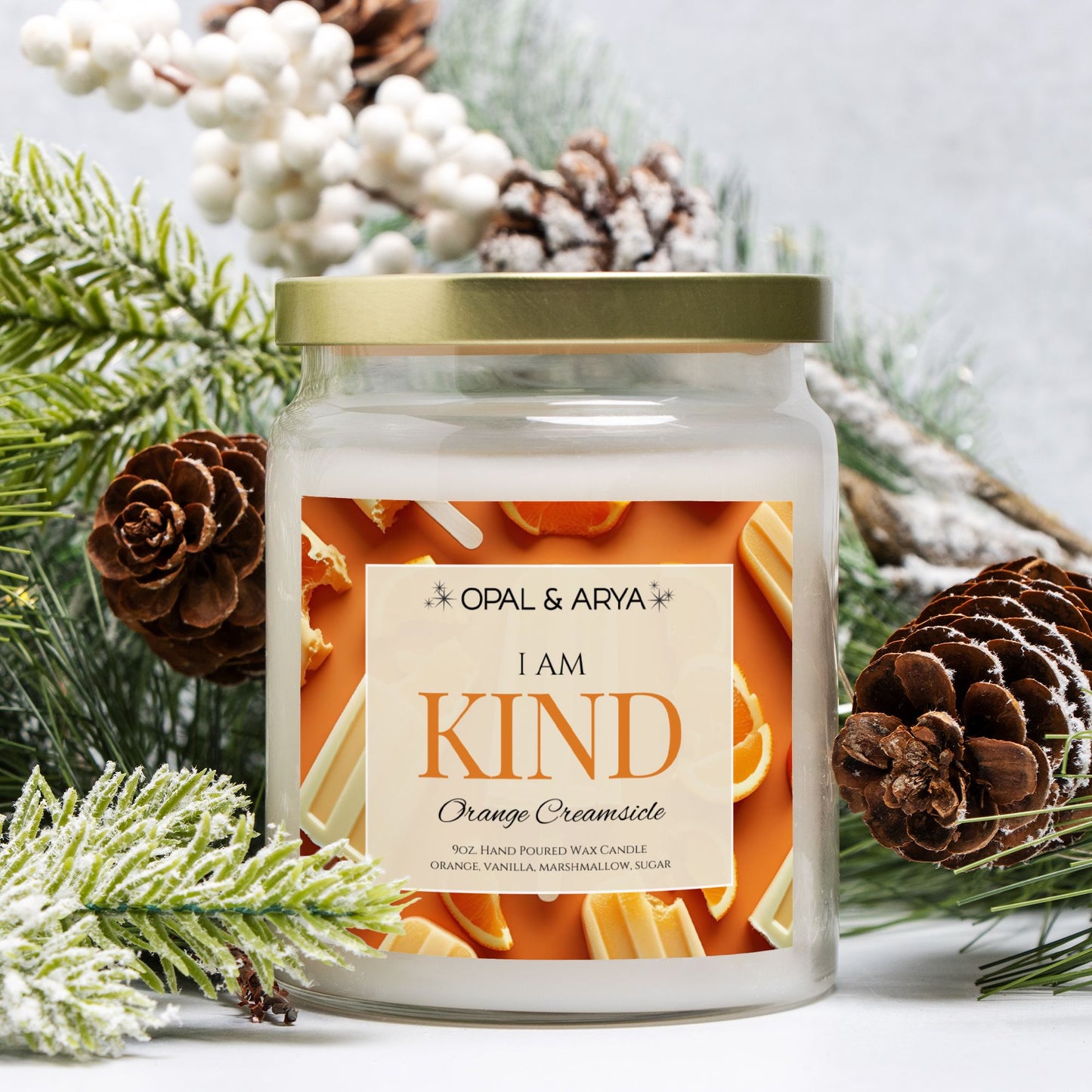 Orange Creamsicle - Kind - 9oz Apothecary Jar Candle