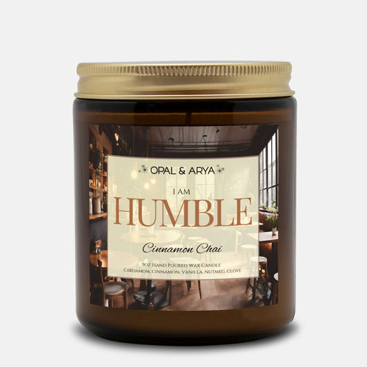 9oz Amber Jar Cinnamon Chai Candle - HUMBLE