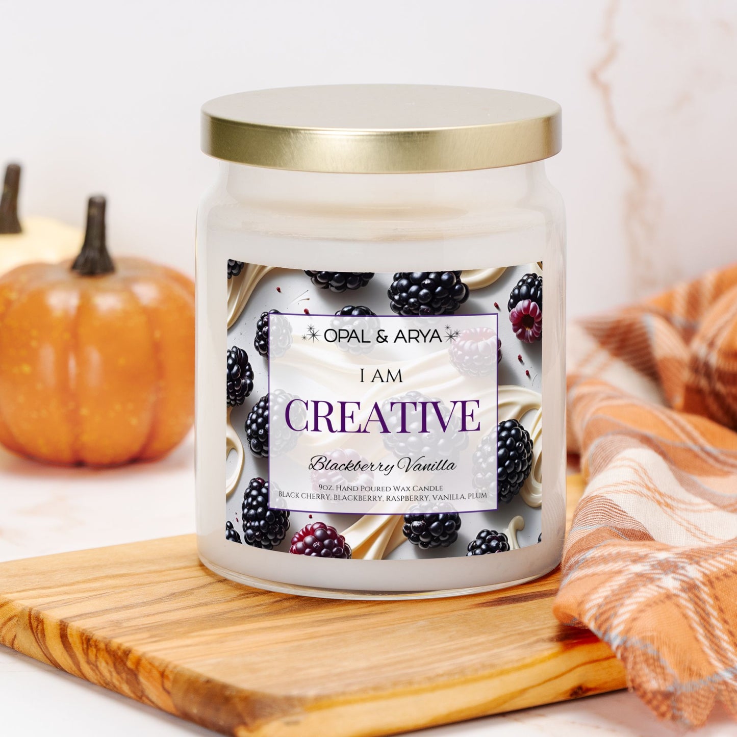 Blackberry Vanilla - Creative - 9oz Apothecary Jar Candle