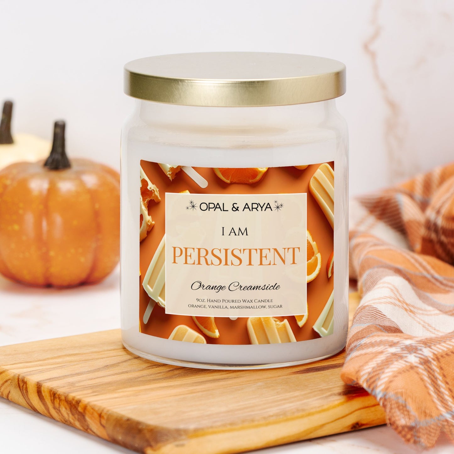 Orange Creamsicle - Persistent - 9oz Apothecary Jar Candle