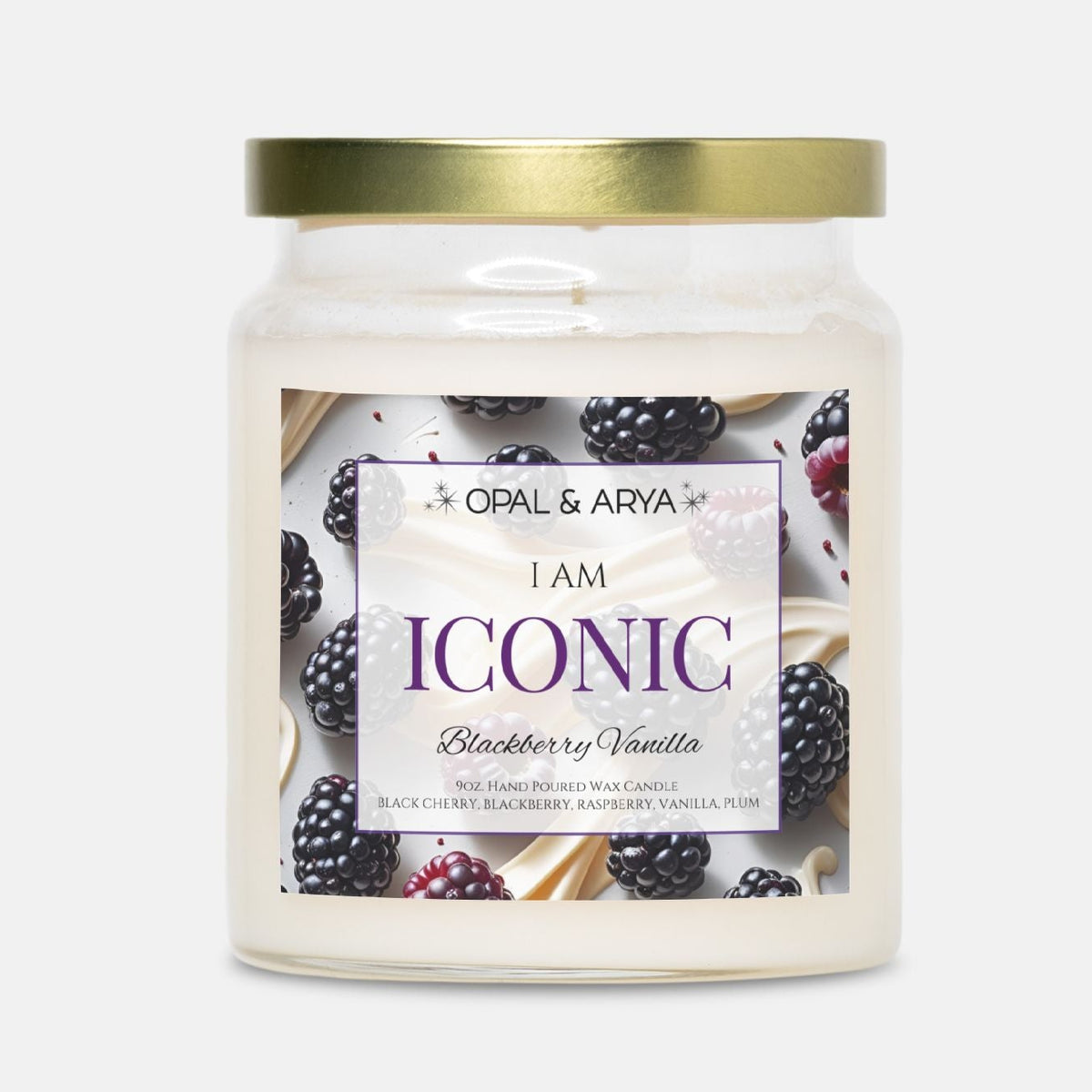 Blackberry Vanilla - Iconic - 9oz Apothecary Jar Candle