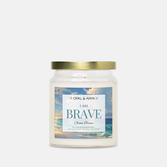 Ocean Breeze - Brave - 9oz Apothecary Jar Candle