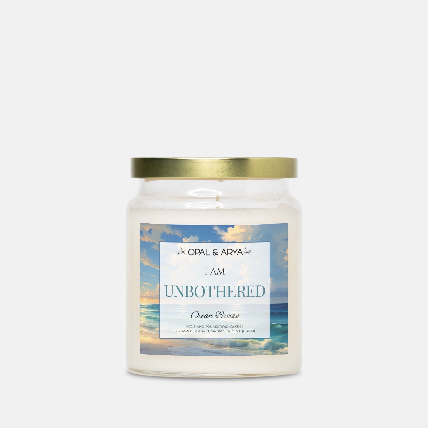 Ocean Breeze - Unbothered - 9oz Apothecary Jar Candle