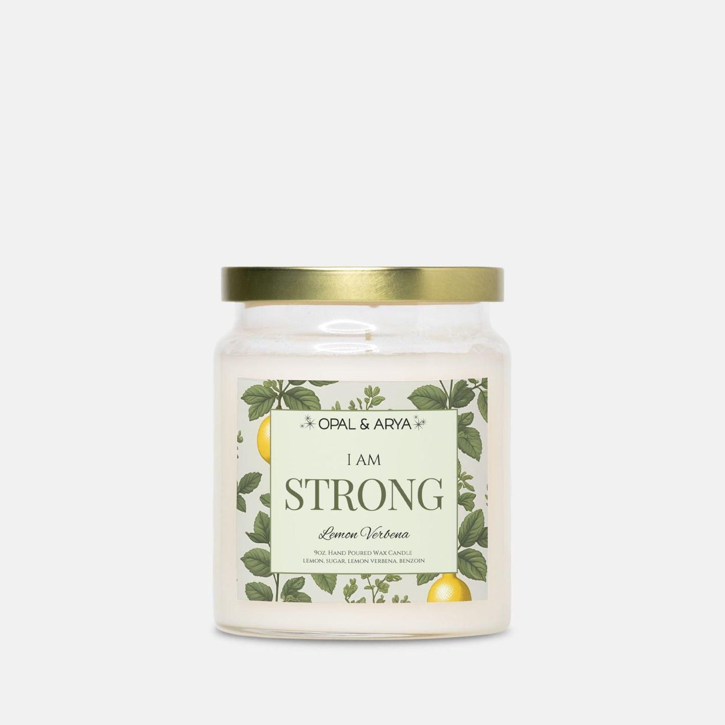 Lemon Verbena - Strong - 9oz Apothecary Jar Candle