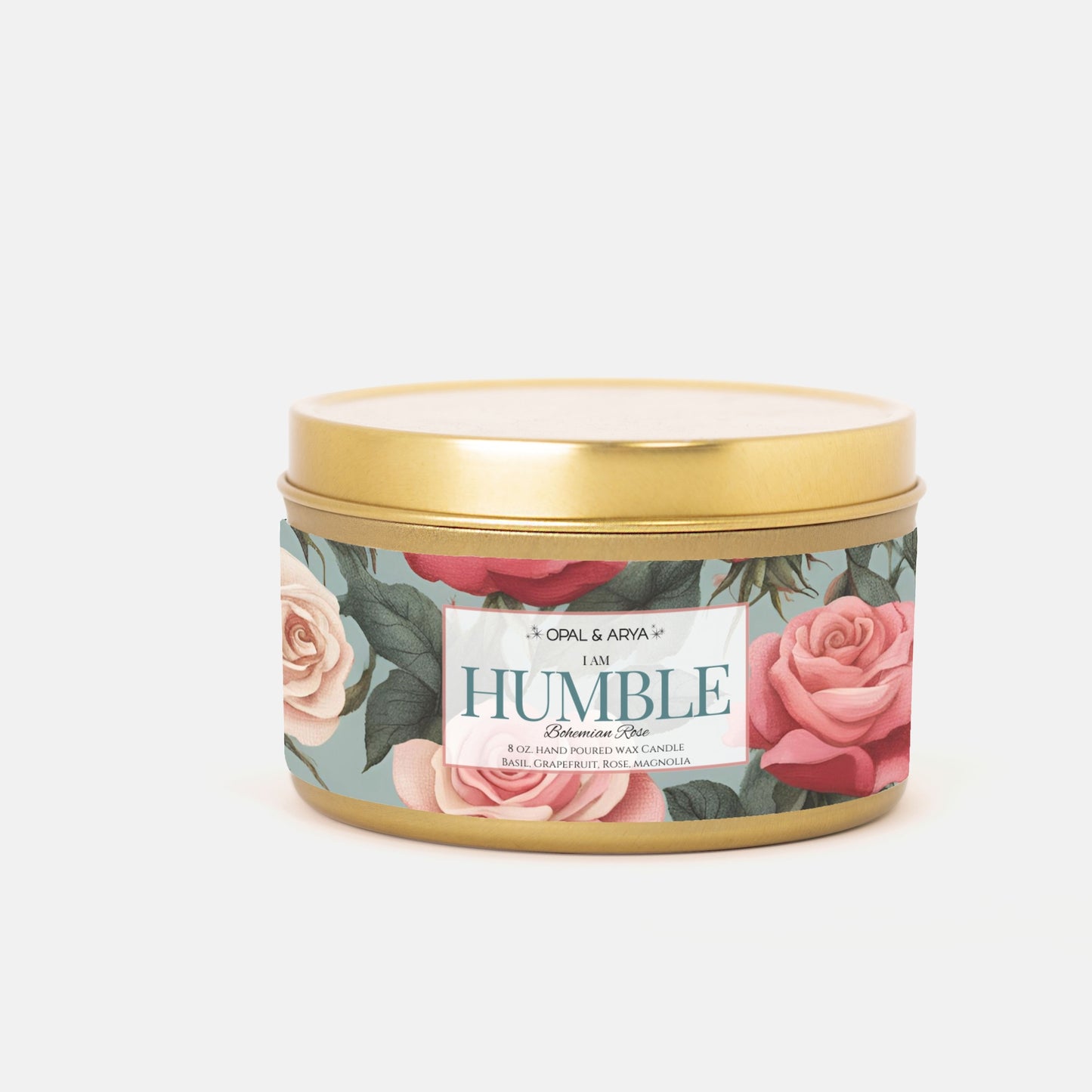 Bohemian Rose - Humble - 8oz Tin Candle