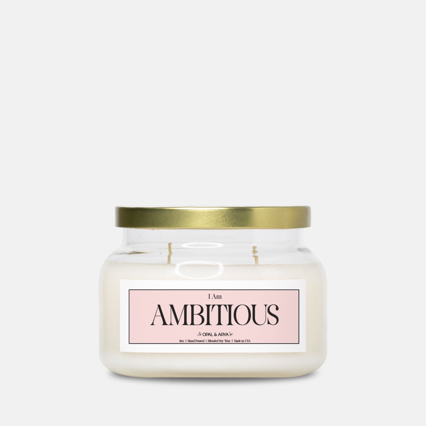 I Am Ambitious Double Wick Apothecary Jar Candle