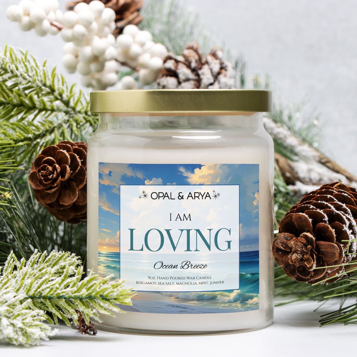 Ocean Breeze - Loving - 9oz Apothecary Jar Candle