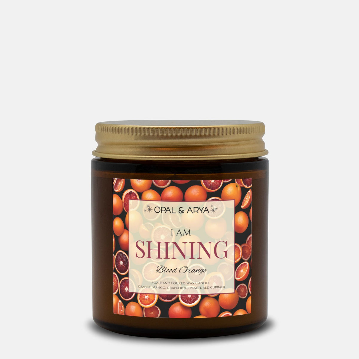 Blood Orange - Shining - 4oz Amber Jar Candle