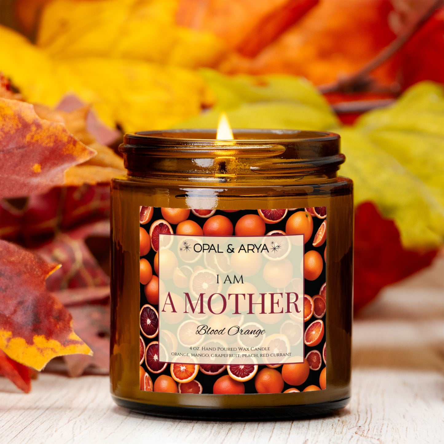 Blood Orange - A Mother - 4oz Amber Jar Candle