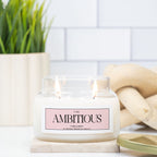 I Am Ambitious Double Wick Apothecary Jar Candle