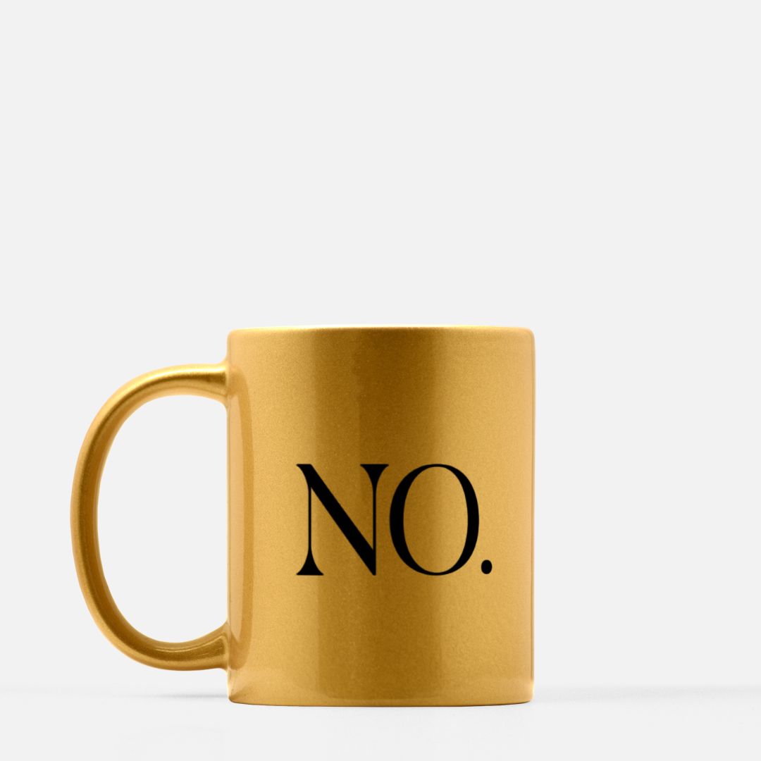 Bold Boundary Metallic Mug - Gold