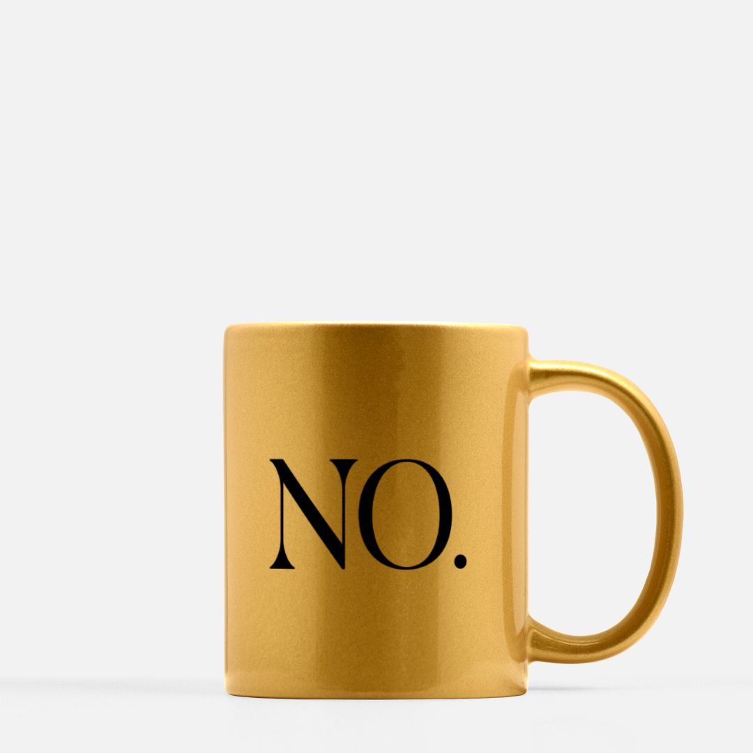 Bold Boundary Metallic Mug - Gold