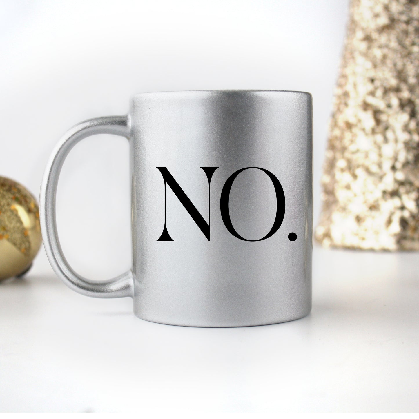 Bold Boundary Metallic Mug - Silver