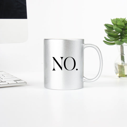 Bold Boundary Metallic Mug - Silver