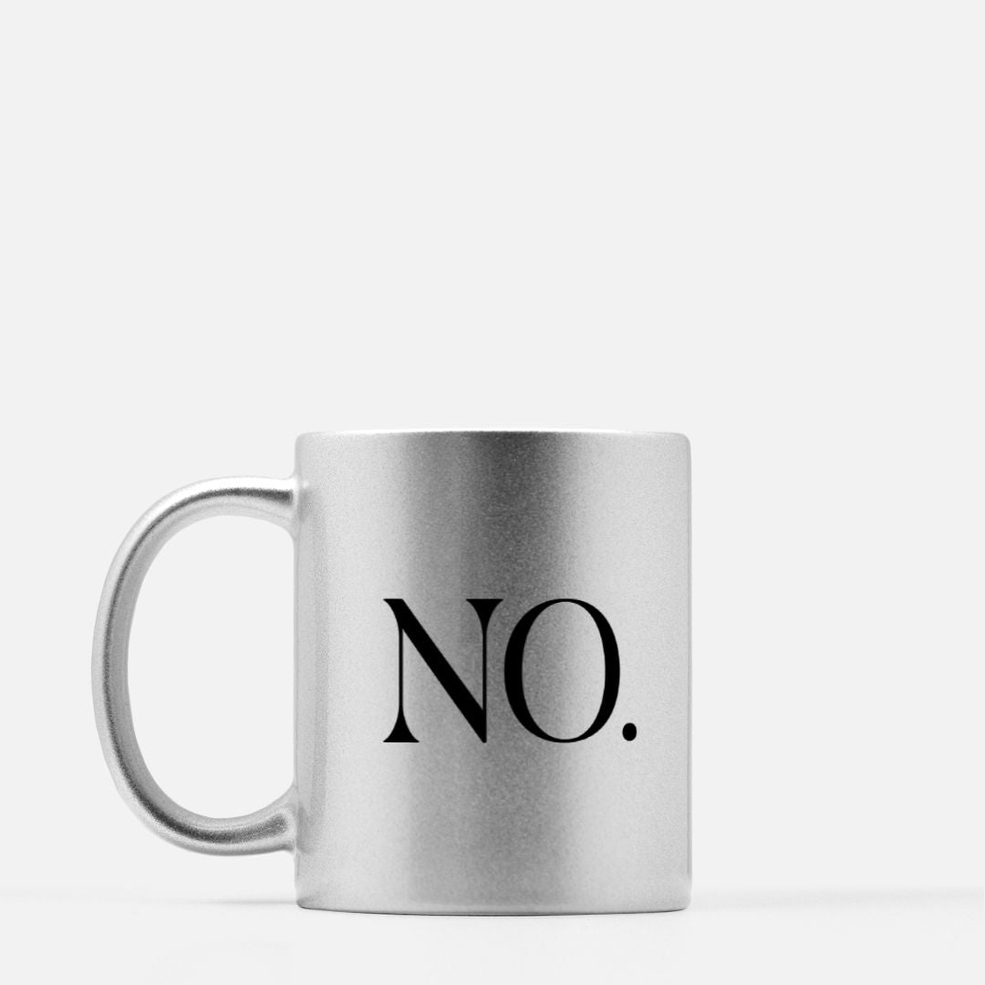 Bold Boundary Metallic Mug - Silver