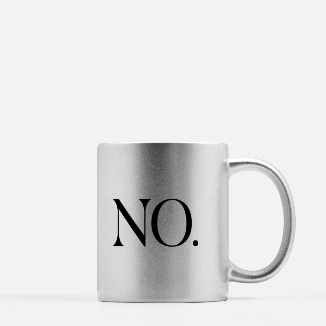 Bold Boundary Metallic Mug - Silver