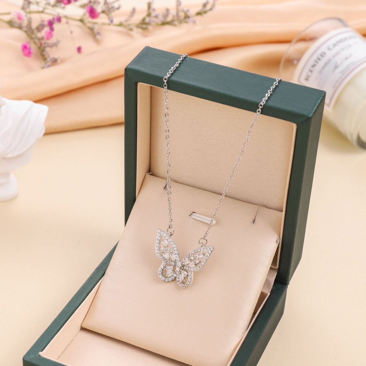 Crystal Butterfly Necklace