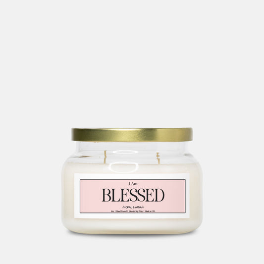 I Am Blessed Double Wick Apothecary Jar Candle