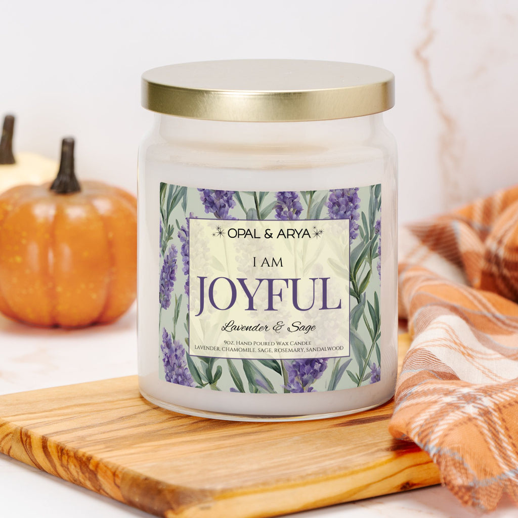 Lavender & Sage - Joyful - 9oz Apothecary Jar Candle