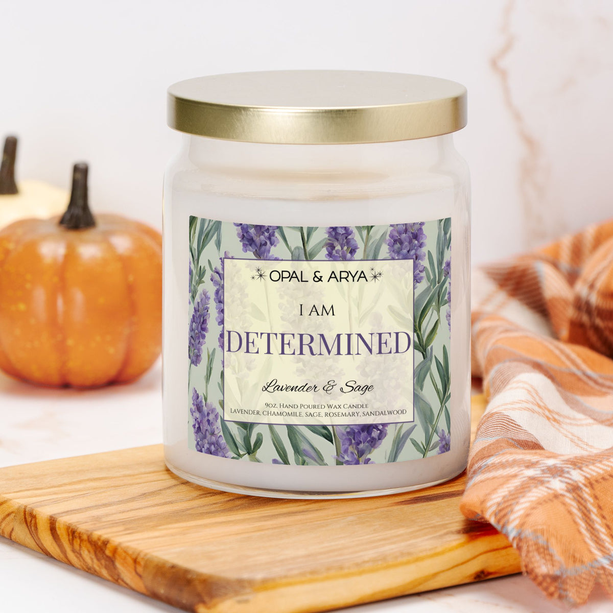 Lavender & Sage - Determined - 9oz Apothecary Jar Candle