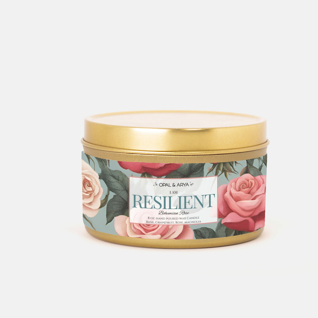 Bohemian Rose - Resilient - 8oz Tin Candle