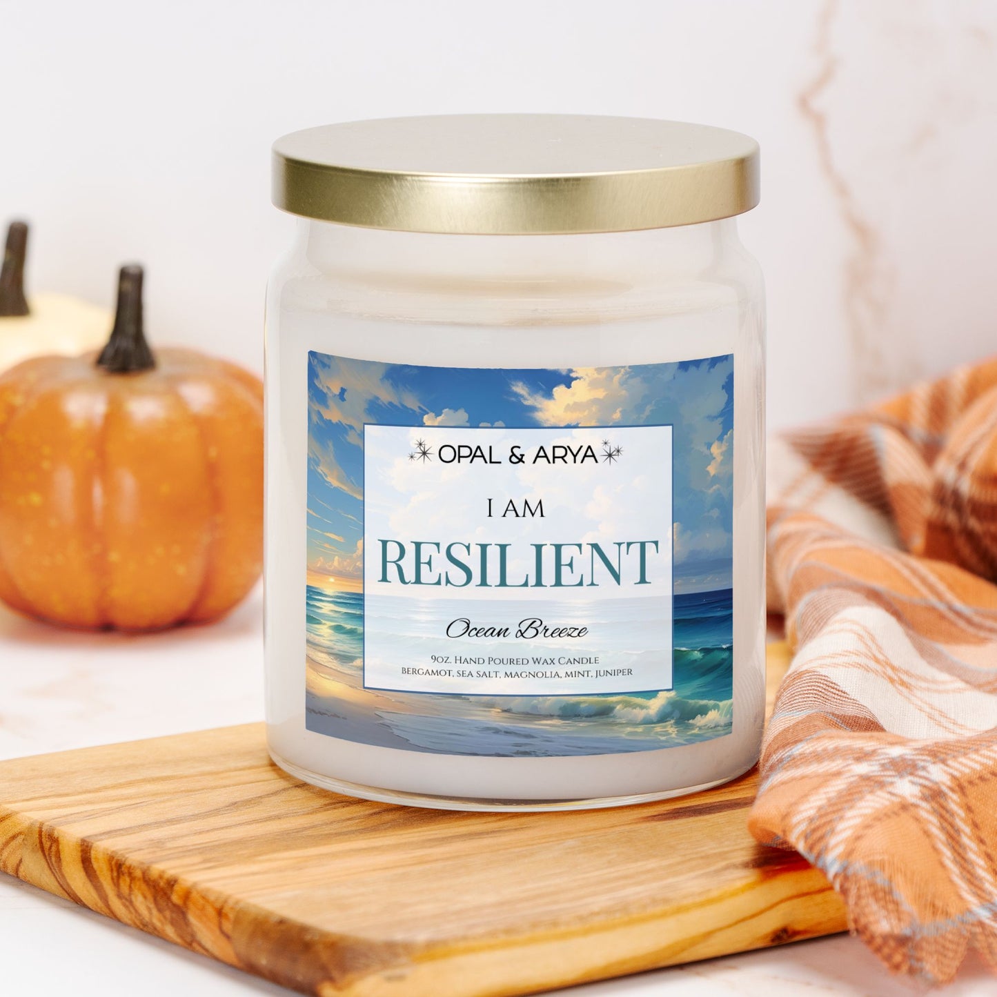 Ocean Breeze - Resilient - 9oz Apothecary Jar Candle