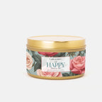 Bohemian Rose - Happy - 8oz Tin Candle