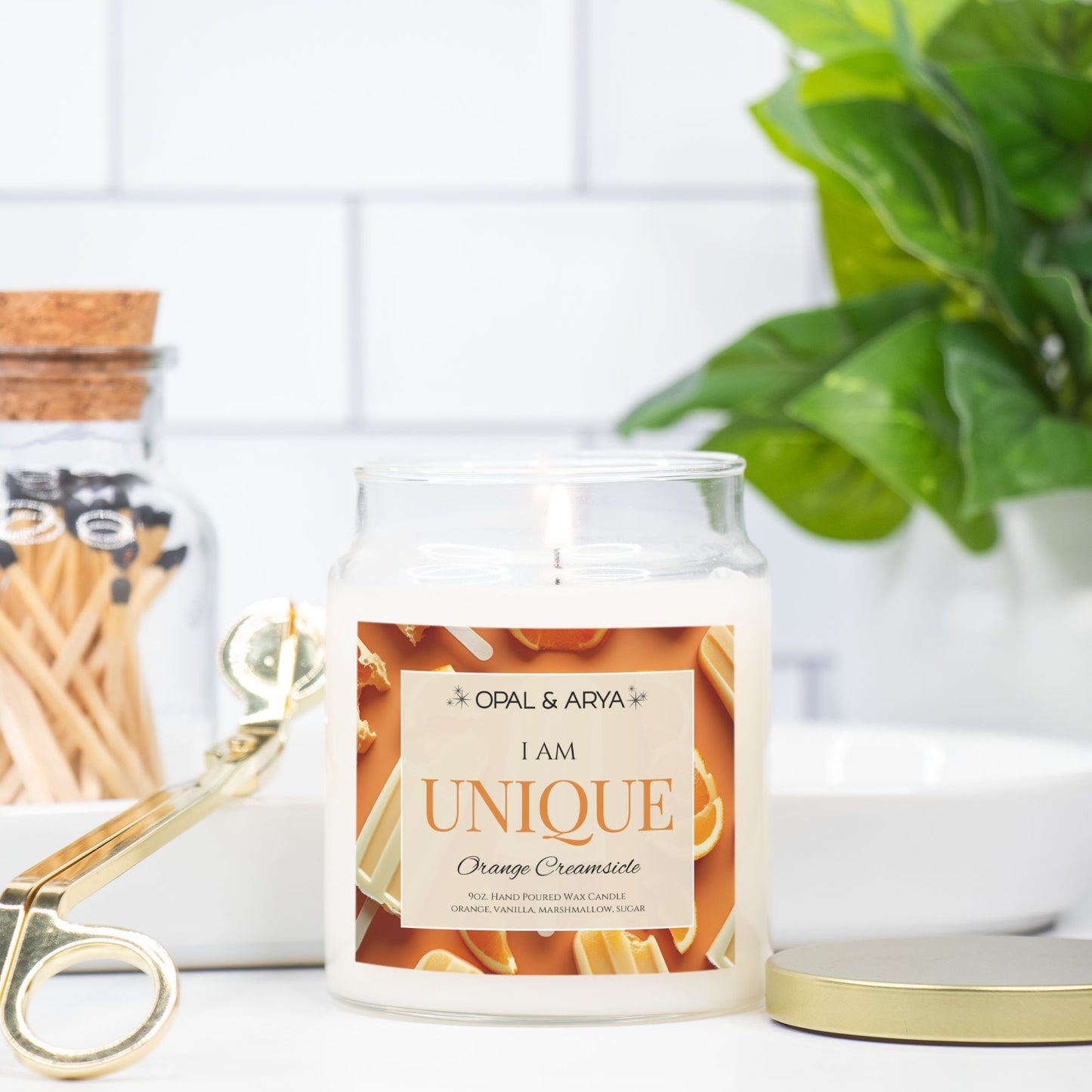 Orange Creamsicle - Unique - 9oz Apothecary Jar Candle