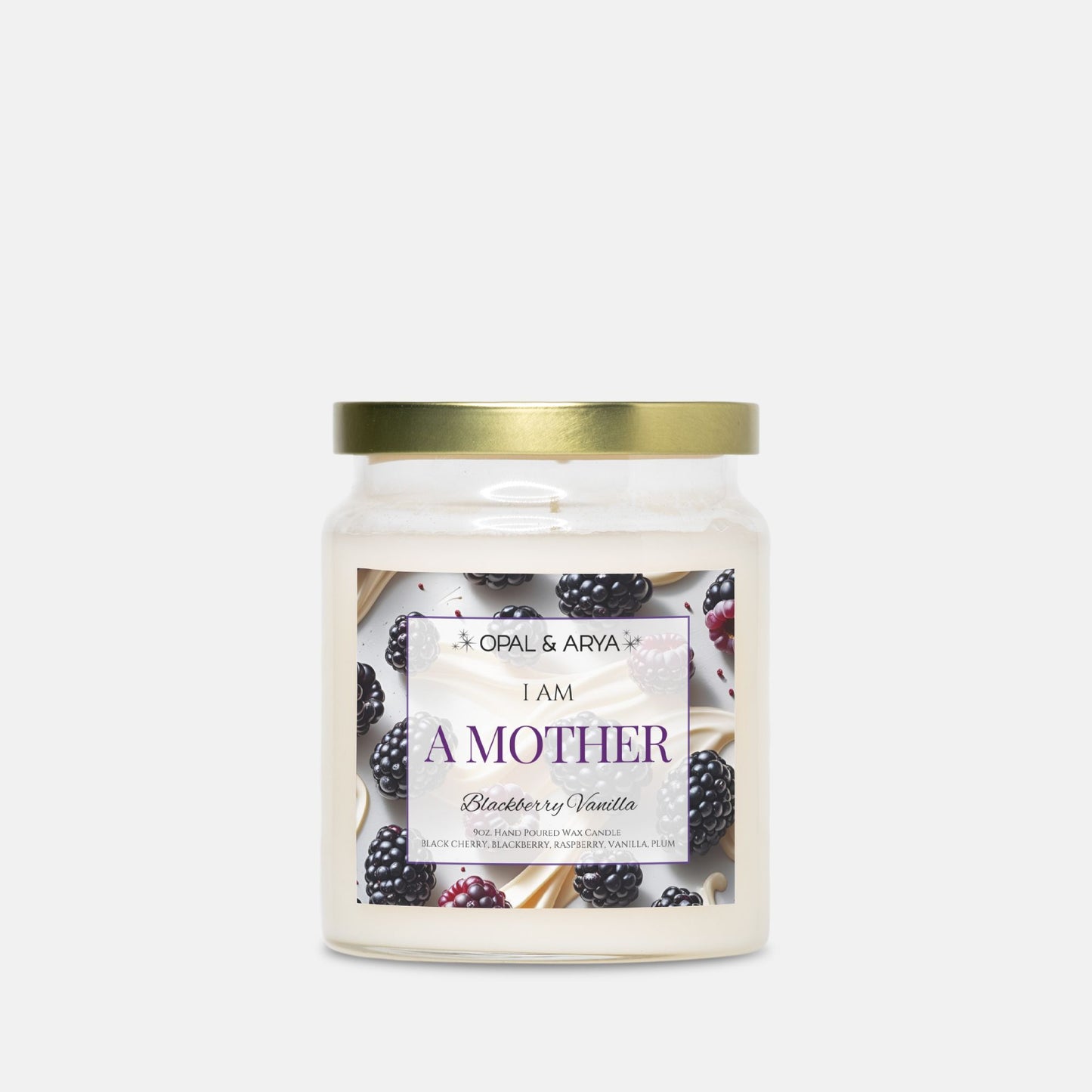 Blackberry Vanilla - A Mother - 9oz Apothecary Jar Candle