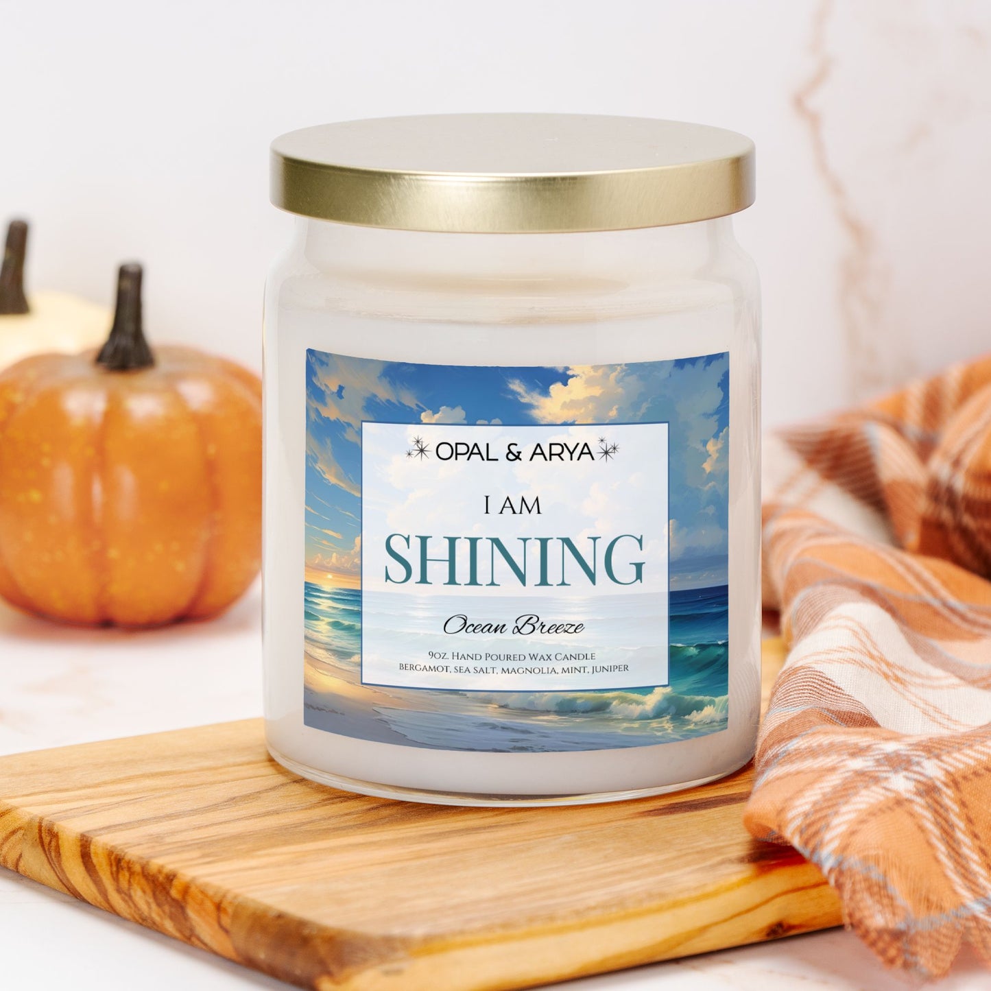 Ocean Breeze - Shining - 9oz Apothecary Jar Candle