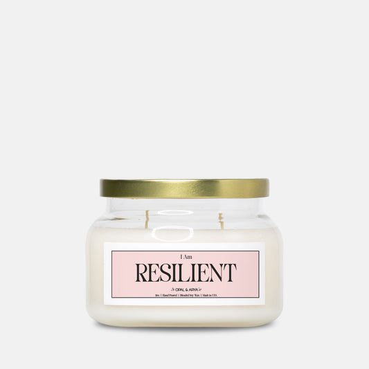 I Am Resilient Double Wick Apothecary Jar Candle